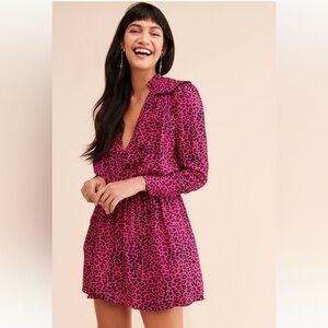 Pink Leopard Print Dress